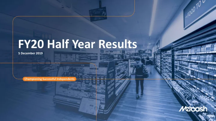 fy20 half year results