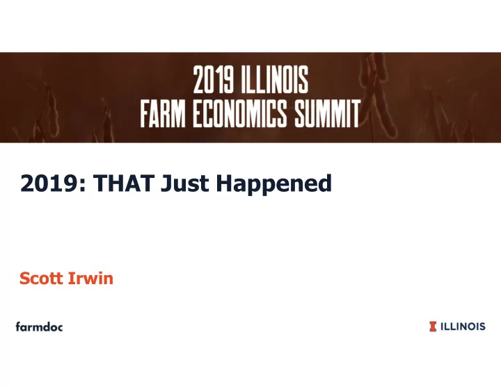 2019 that just happened