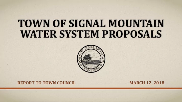 town of signal mountain