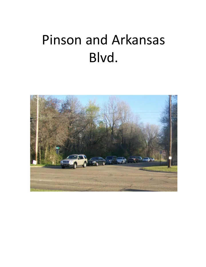 pinson and arkansas blvd traffic count legend traffic