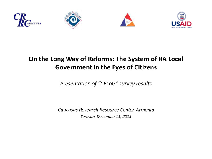 on the long way of reforms the system of ra local