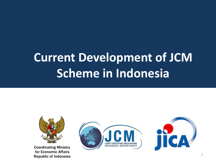 current development of jcm