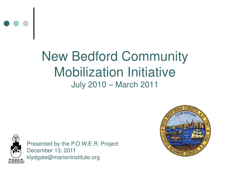 new bedford community mobilization initiative