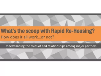 Whats the scoo  coop  p wi  with  h Rapid  pid Re-Housing?  Housing? How does it all workor