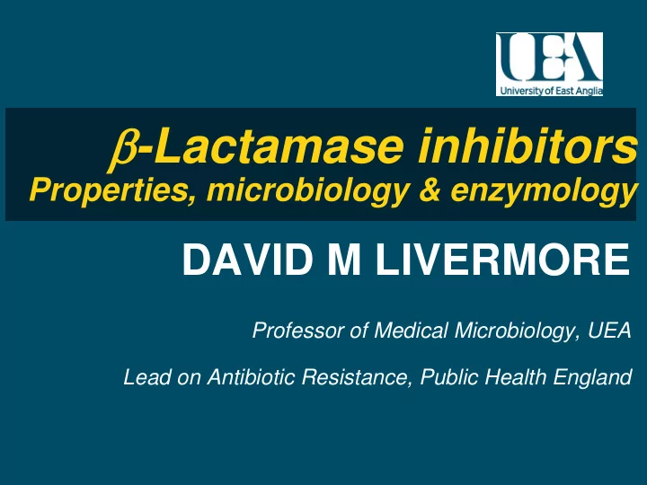 lactamase inhibitors