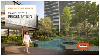 PRESENTATION  This presentation contains forward-looking information and statements about the