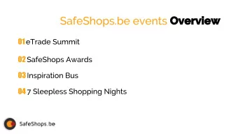 04  01  The eTrade Summit is definitely one of the most important  conferences in Belgium regarding