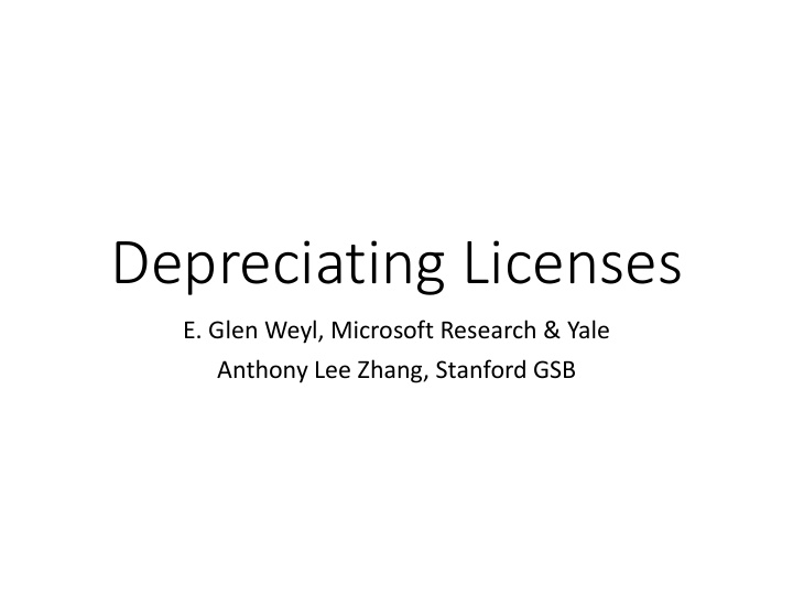 depreciating licenses