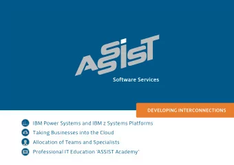 IBM Power Systems and IBM z Systems Platforms  Taking Businesses into the Cloud  Allocation of