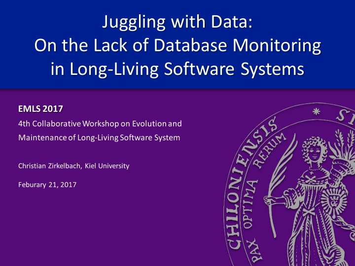 juggling with data on the lack of database monitoring in