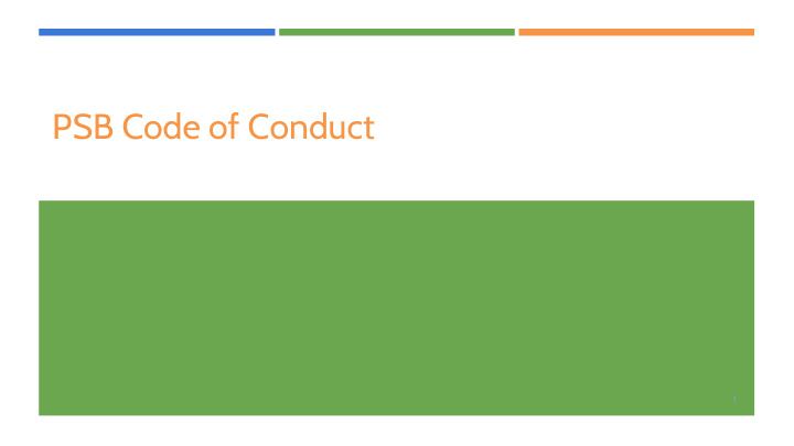 psb code of conduct