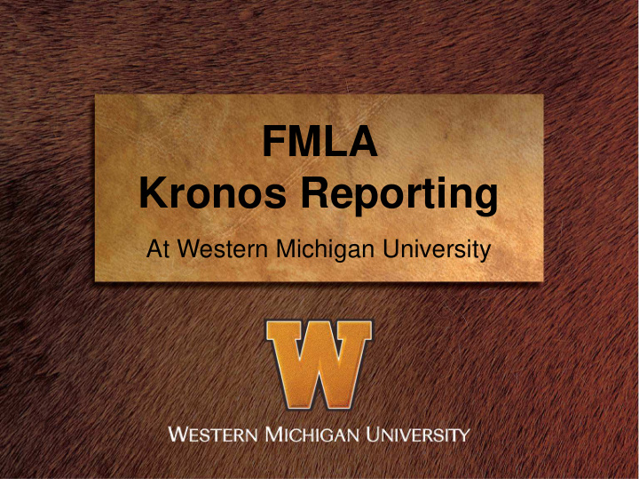 fmla kronos reporting