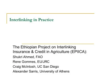 The interlocking puzzle of input use in agriculture: n Rain-fed agriculture exposes farmers to