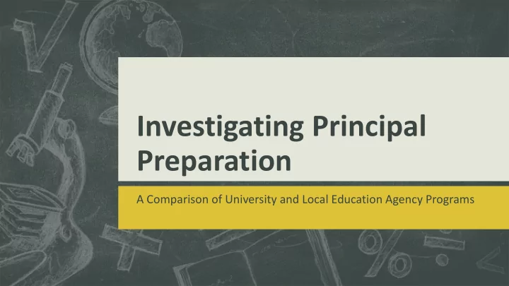 investigating principal