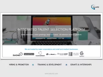 HIRING &amp; PROMOTION  TRAINING &amp; DEVELOPMENT  GRANTS &amp; INTERNSHIPS  www.talantiz.com