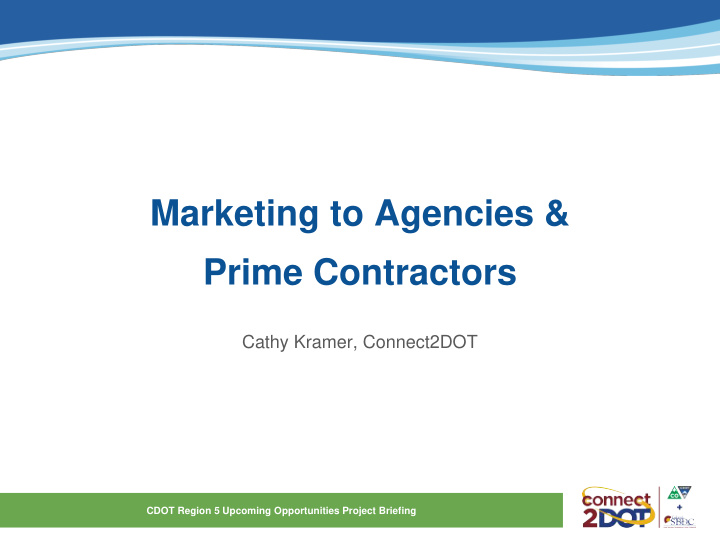 marketing to agencies prime contractors