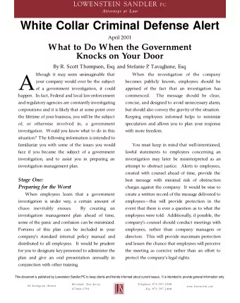 A  your company would ever be the subject  becomes publicly known, employees should be  of a