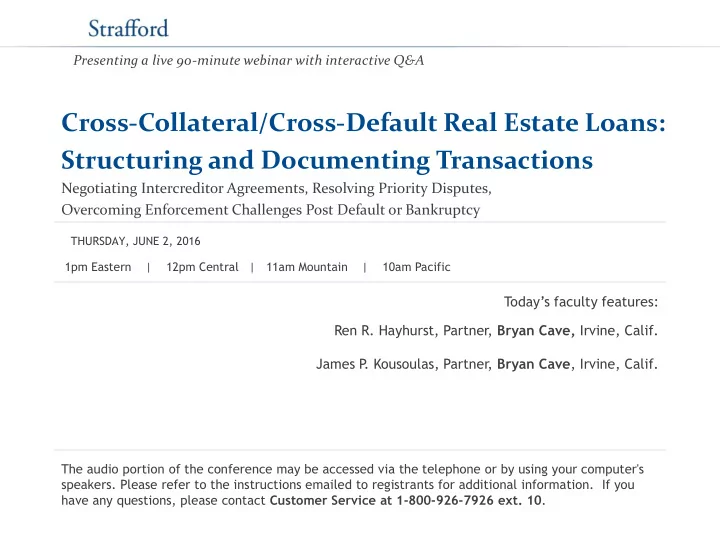 cross collateral cross default real estate loans