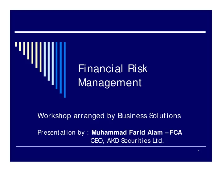 financial risk management