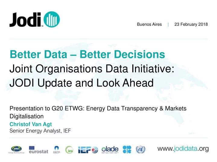 better data better decisions joint organisations data