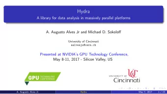 Hydra  A library for data analysis in massively parallel platforms  A. Augusto Alves Jr and Michael
