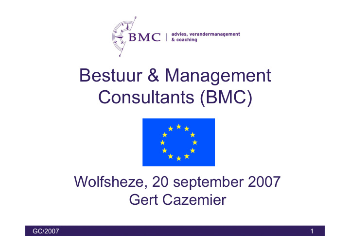 bestuur management consultants bmc