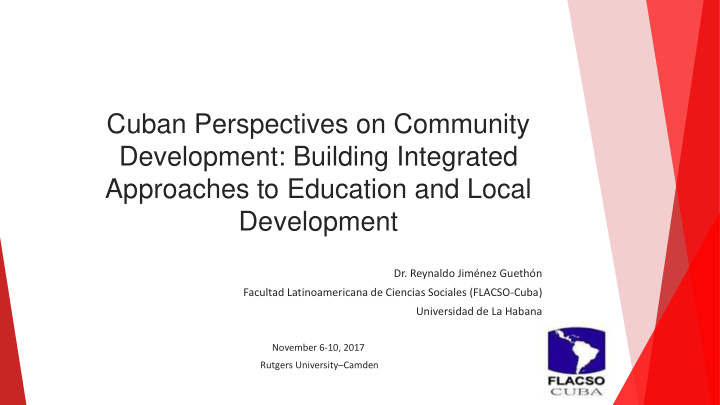 cuban perspectives on community development building