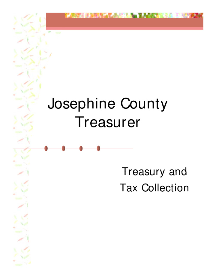 josephine county josephine county treasurer