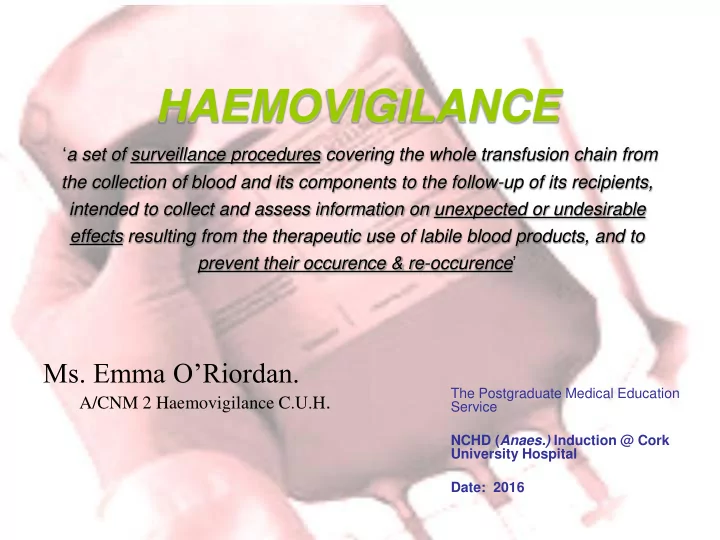 haemovigilance