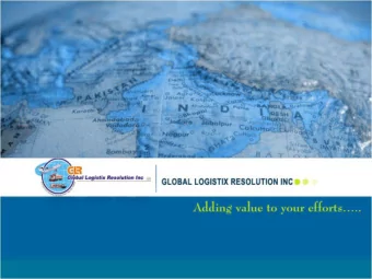 About Us  Global Logistix Resolution Inc  was established over 5 years ago    Established in