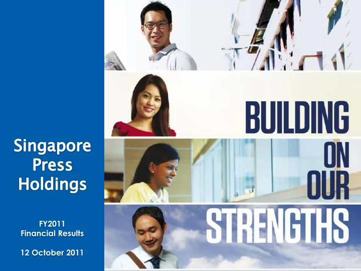 fy2011 financial results 12 october 2011 group fy2011