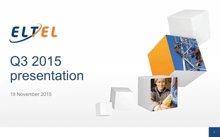 q3 2015 presentation