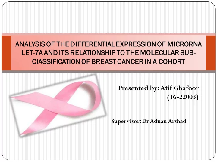 presented by atif ghafoor