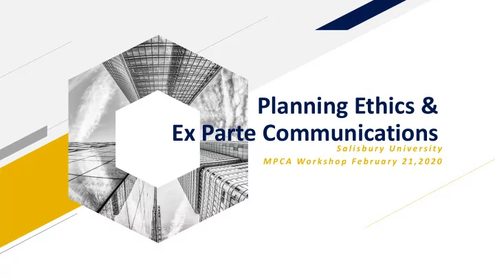 planning ethics