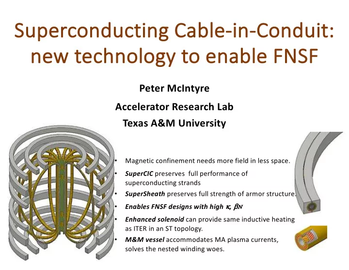 su superconducting g cable in in co conduit ne new techno
