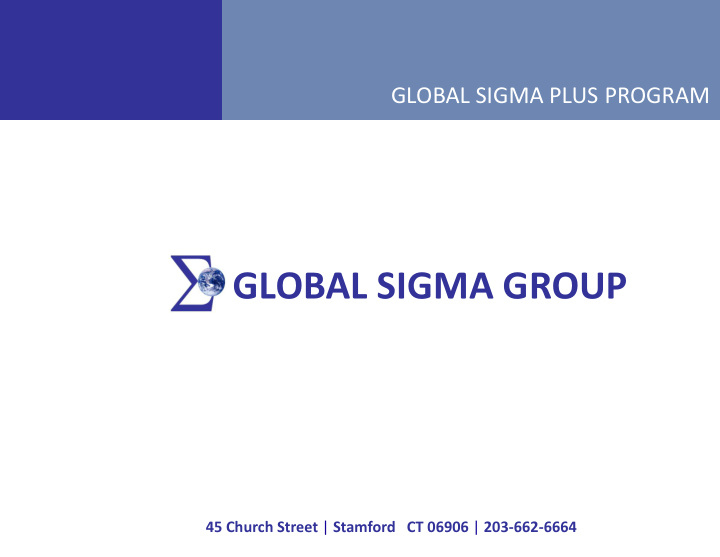 global sigma group