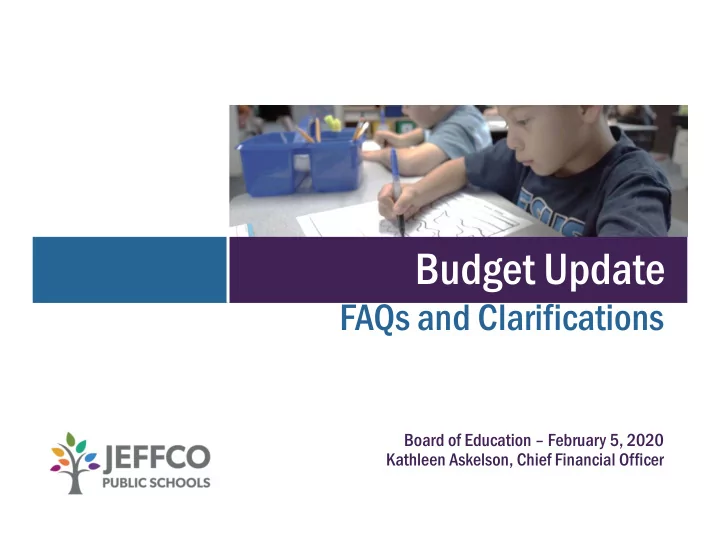 budget update