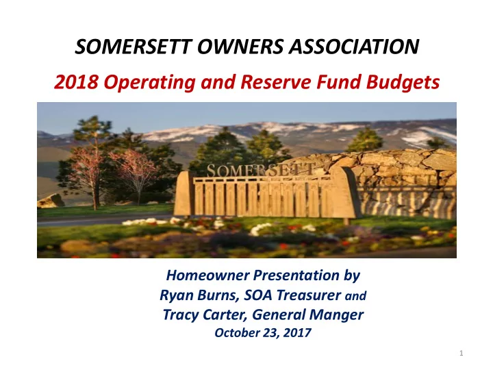 somersett owners association