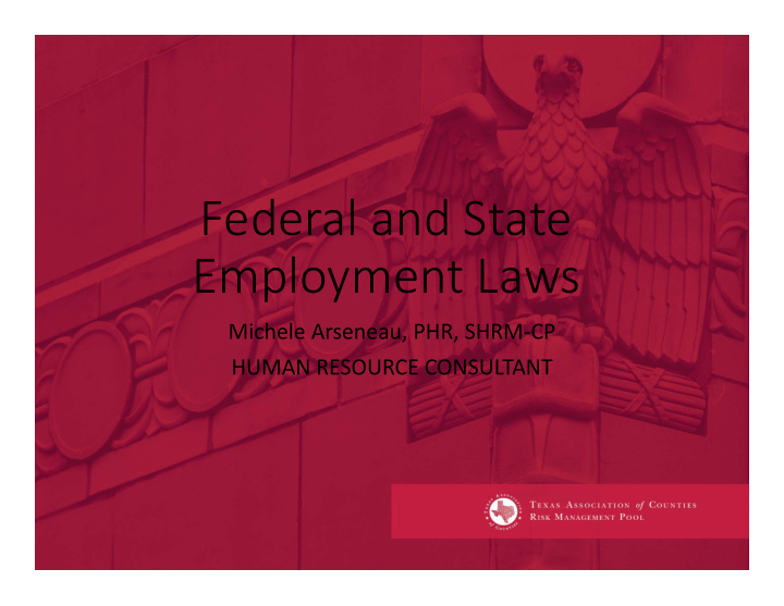 federal and state employment laws