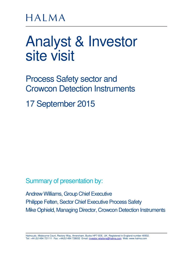 analyst investor