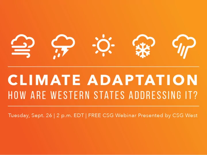 state policies to prepare for future climate