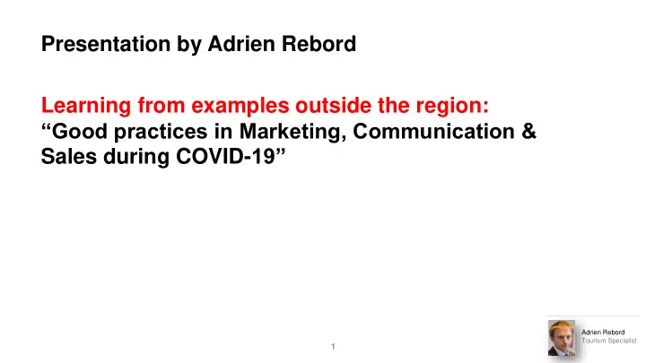 presentation by adrien rebord learning from examples