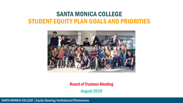 santa monica college student equity plan goals and