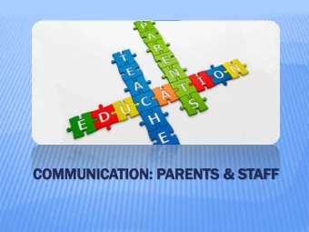 COM  OMMUNIC  MUNICATION:  ION: PARENT  ENTS  S &amp; ST  STAFF  FF  IDENTIFY THE ISSUE  Acade