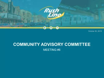 COMMUNITY ADVISORY COMMITTEE  MEETING #6  Project Update  2  Environmental Assessment