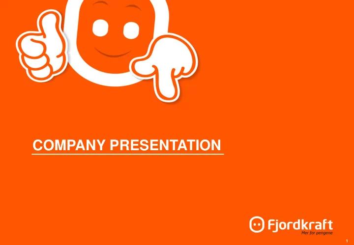 company presentation