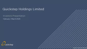 (Quickstep &quot;or the Company) as a summary of the Company  entities or advisers have