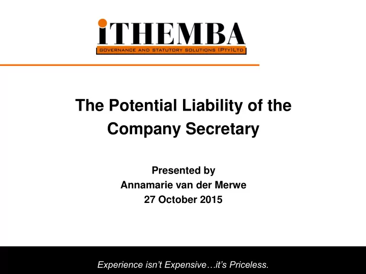 company secretary