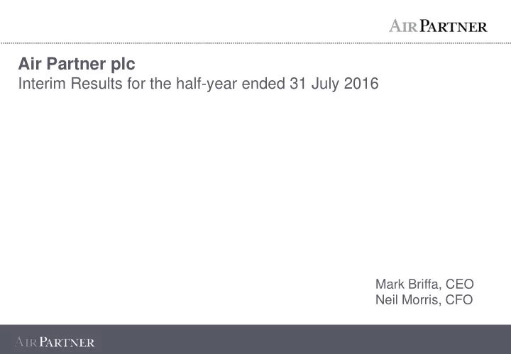 air partner plc