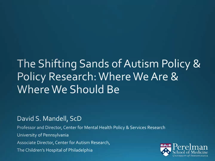 first autism medicaid education of all